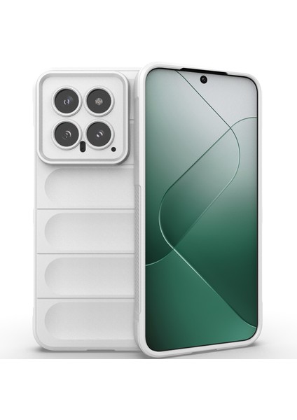 Xiaomi 14 Için Yumuşak Tpu Kaymaz Telefon Kılıfı - Beyaz (Yurt Dışından)
