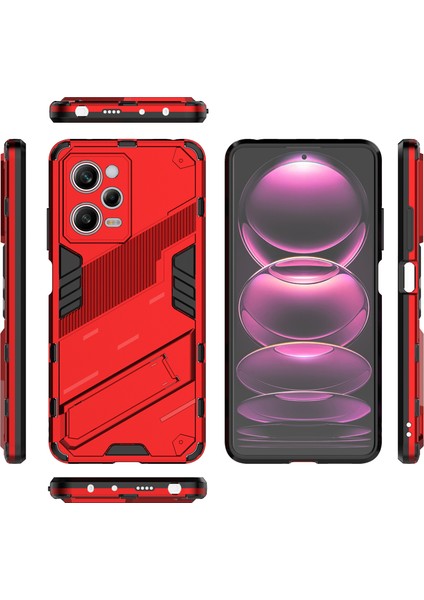 Xiaomi Poco X5 Pro /redmi Note 12 Pro 5g Için Sert Pc Tpu Hibrit Düşme Önleyici Stand Telefon Kılıfı - Kırmızı (Yurt Dışından) fiyatları