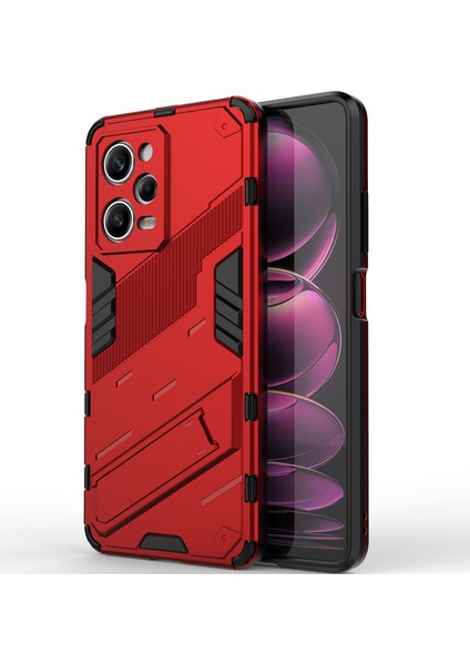 Xiaomi Poco X5 Pro /redmi Note 12 Pro 5g Için Sert Pc Tpu Hibrit Düşme Önleyici Stand Telefon Kılıfı - Kırmızı (Yurt Dışından) modelleri