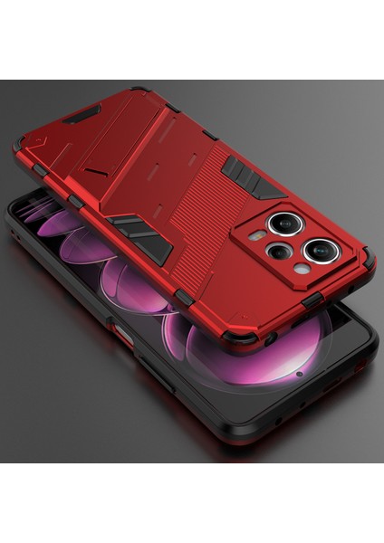 Xiaomi Poco X5 Pro /redmi Note 12 Pro 5g Için Sert Pc Tpu Hibrit Düşme Önleyici Stand Telefon Kılıfı - Kırmızı (Yurt Dışından) indirimleri