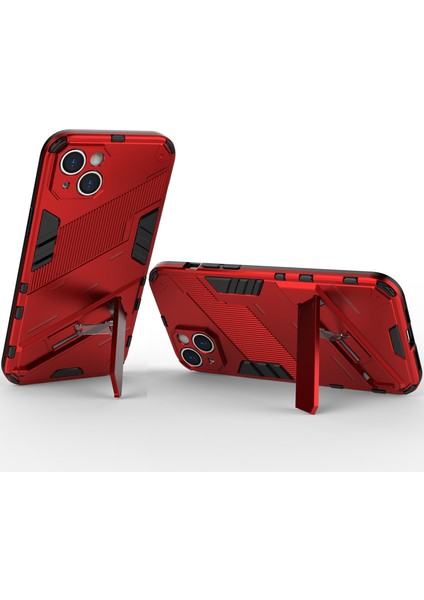 iPhone 14 Plus Için Sert Pc Tpu Hibrit Düşme Önleyici Stand Telefon Kılıfı - Kırmızı (Yurt Dışından) fiyatları