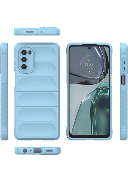 Motorola Moto G62 5g Için Yumuşak Tpu Kaymaz Telefon Kılıfı - Mavi (Yurt Dışından) modelleri