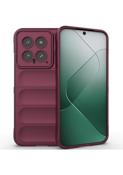 Xiaomi 14 Için Yumuşak Tpu Kaymaz Telefon Kılıfı - Koyu Kırmızı (Yurt Dışından) fiyatları