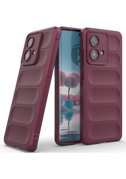 Motorola Edge 40 Neo Için Yumuşak Tpu Kaymaz Telefon Kılıfı - Koyu Kırmızı (Yurt Dışından)