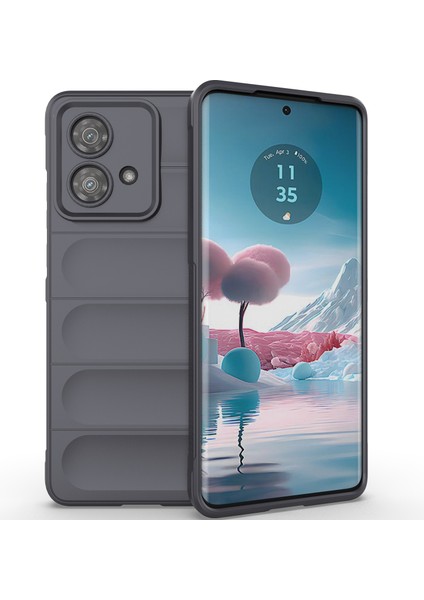 Motorola Edge 40 Neo Için Yumuşak Tpu Kaymaz Telefon Kılıfı - Koyu Gri (Yurt Dışından)