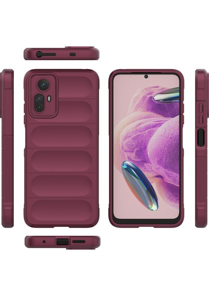 Xiaomi Redmi Note 12S Için Yumuşak Tpu Kaymaz Telefon Kılıfı - Koyu Kırmızı (Yurt Dışından) modelleri