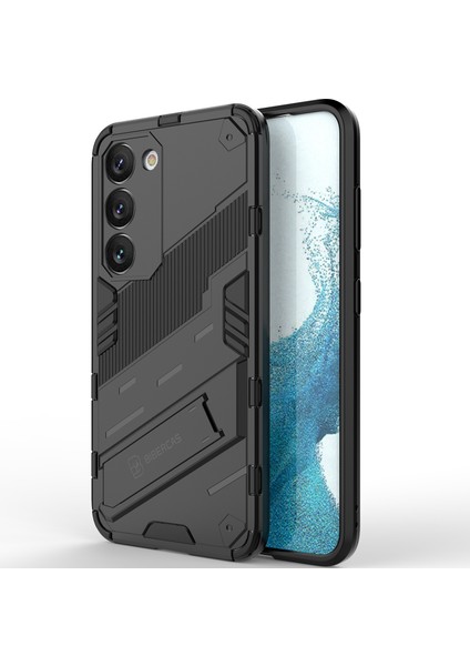Samsung Galaxy S23 Için Sert Pc Tpu Hibrit Düşme Önleyici Stand Telefon Kılıfı - Siyah (Yurt Dışından) modelleri