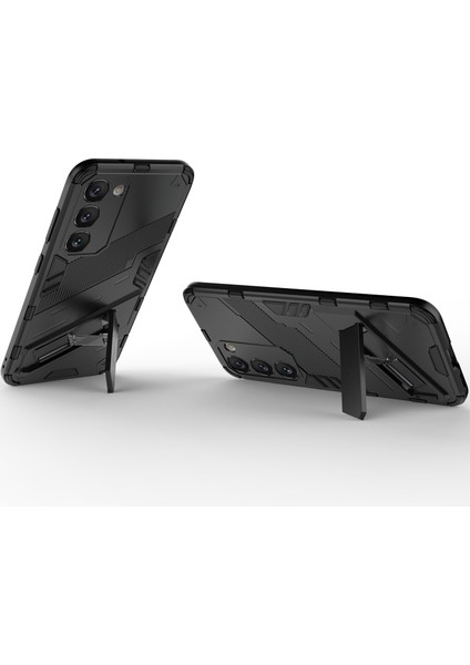 Samsung Galaxy S23 Için Sert Pc Tpu Hibrit Düşme Önleyici Stand Telefon Kılıfı - Siyah (Yurt Dışından) fırsatları