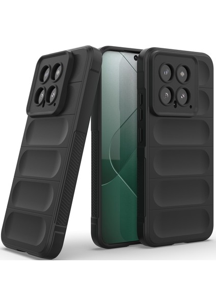 Xiaomi 14 Için Yumuşak Tpu Kaymaz Telefon Kılıfı - Siyah (Yurt Dışından)
