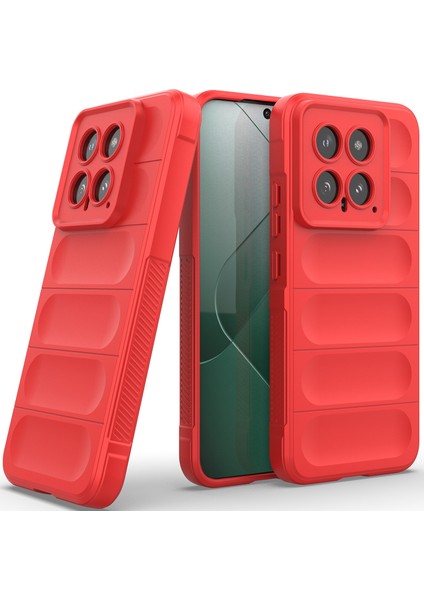 Xiaomi 14 Için Yumuşak Tpu Kaymaz Telefon Kılıfı - Kırmızı (Yurt Dışından)