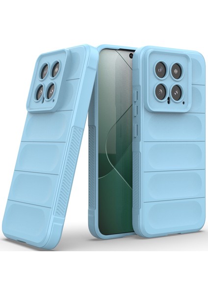 Xiaomi 14 Için Yumuşak Tpu Kaymaz Telefon Kılıfı - Mavi (Yurt Dışından)