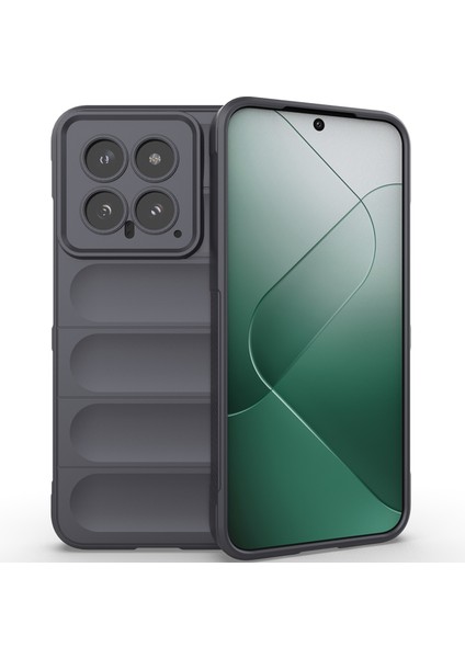 Xiaomi 14 Için Yumuşak Tpu Kaymaz Telefon Kılıfı - Koyu Gri (Yurt Dışından)