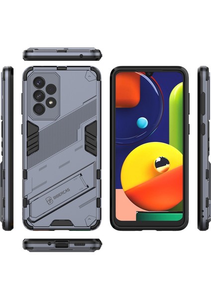 Samsung Galaxy A33 5g Için Sert Pc Tpu Hibrit Düşme Önleyici Stand Telefon Kılıfı - Gri (Yurt Dışından)