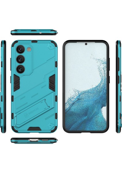 Samsung Galaxy S23 Için Sert Pc Tpu Hibrit Düşme Önleyici Stand Telefon Kılıfı - Mavi (Yurt Dışından) fiyatları