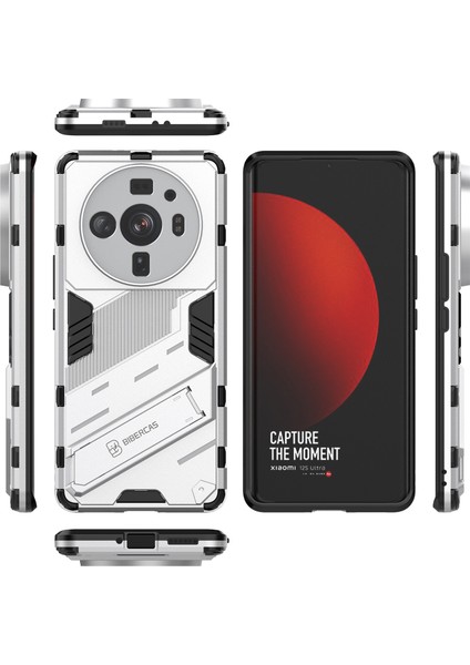 Xiaomi 12S Ultra Için Sert Pc Tpu Hibrit Düşme Önleyici Stand Telefon Kılıfı - Beyaz (Yurt Dışından) fiyatları