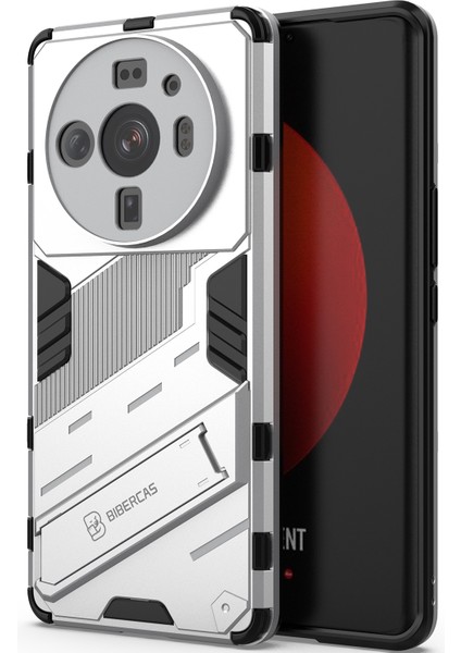 Xiaomi 12S Ultra Için Sert Pc Tpu Hibrit Düşme Önleyici Stand Telefon Kılıfı - Beyaz (Yurt Dışından) modelleri