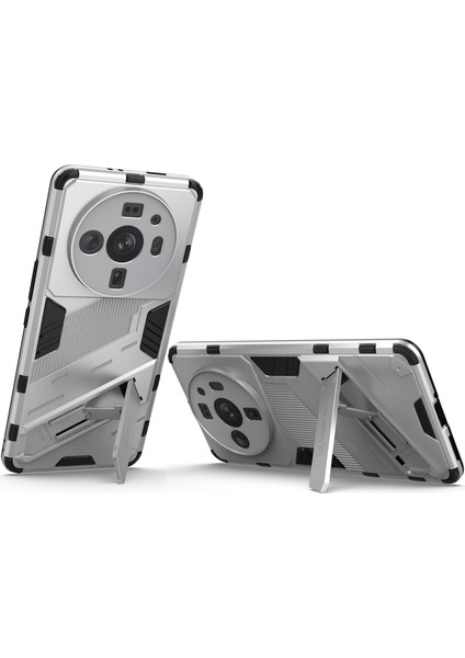 Xiaomi 12S Ultra Için Sert Pc Tpu Hibrit Düşme Önleyici Stand Telefon Kılıfı - Beyaz (Yurt Dışından) fırsatları
