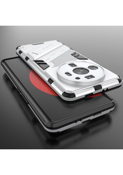Xiaomi 12S Ultra Için Sert Pc Tpu Hibrit Düşme Önleyici Stand Telefon Kılıfı - Beyaz (Yurt Dışından) indirimleri