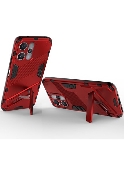 Xiaomi Redmi 12 /note 12R/POCO M6 Pro 5g Için Sert Pc Tpu Hibrit Düşme Önleyici Stand Telefon Kılıfı - Kırmızı (Yurt Dışından) fırsatları
