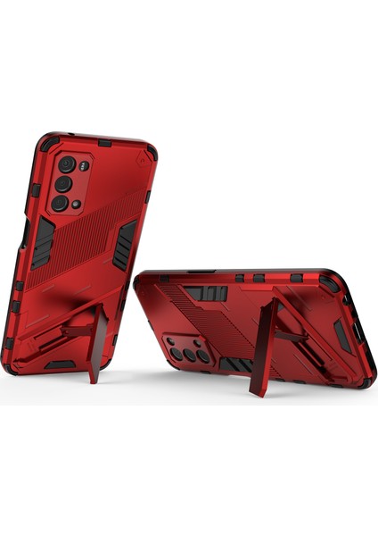 Oppo A54 5G/A74 5G/A93 5g/oneplus Nord N200 Için Sert Pc Tpu Hibrit Düşme Önleyici Stand Telefon Kılıfı - Kırmızı (Yurt Dışından) fırsatları