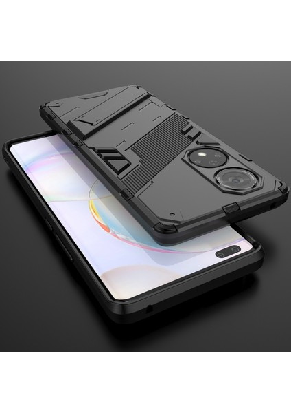 Huawei Nova 9 Pro /honor 50 Pro Için Sert Pc Tpu Hibrit Düşme Önleyici Stand Telefon Kılıfı - Siyah (Yurt Dışından) indirimleri