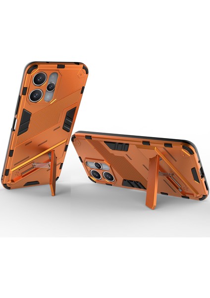 Xiaomi Redmi 12 /note 12R/POCO M6 Pro 5g Için Sert Pc Tpu Hibrit Düşme Önleyici Stand Telefon Kılıfı - Turuncu (Yurt Dışından) fırsatları