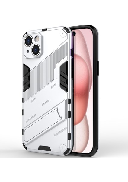 iPhone 15 Plus Için Sert Pc Tpu Hibrit Düşme Önleyici Stand Telefon Kılıfı - Beyaz (Yurt Dışından) modelleri