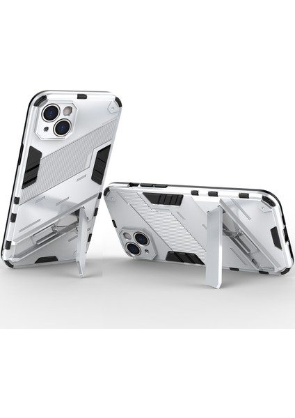 iPhone 15 Plus Için Sert Pc Tpu Hibrit Düşme Önleyici Stand Telefon Kılıfı - Beyaz (Yurt Dışından) fırsatları