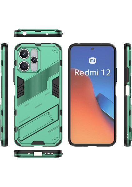 Xiaomi Redmi 12 /note 12R/POCO M6 Pro 5g Için Sert Pc Tpu Hibrit Düşme Önleyici Stand Telefon Kılıfı - Yeşil (Yurt Dışından) fiyatları