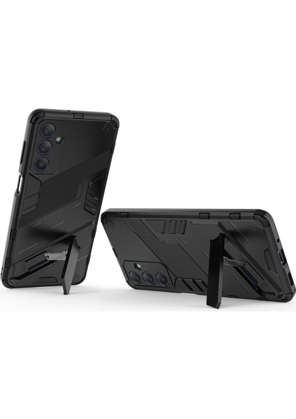 Samsung Galaxy M54 Için Sert Pc Tpu Hibrit Düşme Önleyici Stand Telefon Kılıfı - Siyah (Yurt Dışından) fırsatları