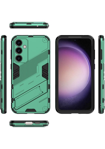 Samsung Galaxy S23 Fe Için Sert Pc Tpu Hibrit Düşme Önleyici Stand Telefon Kılıfı - Yeşil (Yurt Dışından) fiyatları