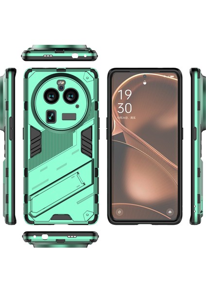 Oppo Find X6 Pro Için Sert Pc Tpu Hibrit Düşme Önleyici Stand Telefon Kılıfı - Yeşil (Yurt Dışından) fiyatları