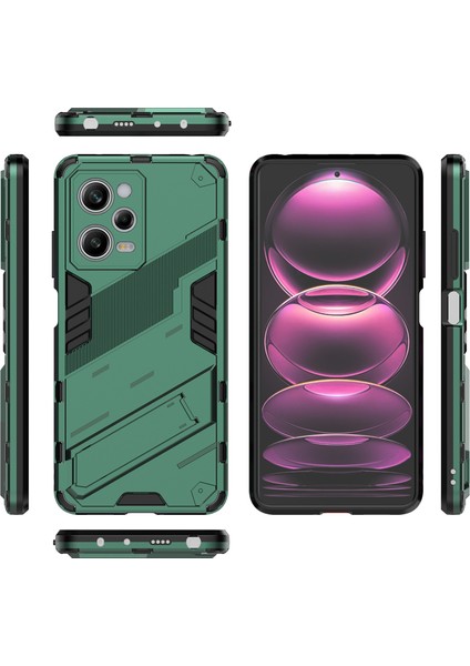 Xiaomi Poco X5 Pro /redmi Note 12 Pro 5g Için Sert Pc Tpu Hibrit Düşme Önleyici Stand Telefon Kılıfı - Yeşil (Yurt Dışından) fiyatları