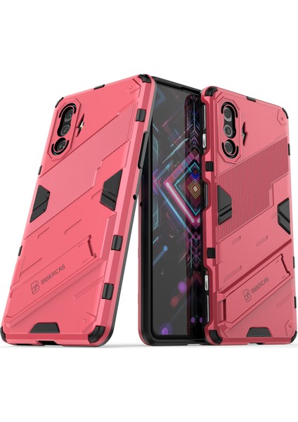 Xiaomi Poco F3 Gt /redmi K40 Gaming Için Sert Pc Tpu Hibrit Düşme Önleyici Stand Telefon Kılıfı - Sıcak Pembe (Yurt Dışından)