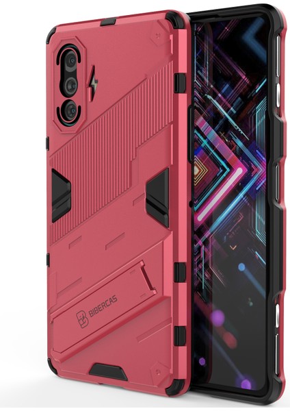 Xiaomi Poco F3 Gt /redmi K40 Gaming Için Sert Pc Tpu Hibrit Düşme Önleyici Stand Telefon Kılıfı - Sıcak Pembe (Yurt Dışından) modelleri