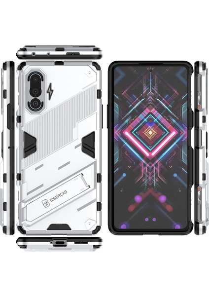 Xiaomi Poco F3 Gt /redmi K40 Gaming Için Sert Pc Tpu Hibrit Düşme Önleyici Stand Telefon Kılıfı - Beyaz (Yurt Dışından) fiyatları