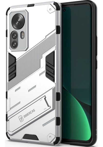 Xiaomi 12 Pro Için Sert Pc Tpu Hibrit Düşme Önleyici Stand Telefon Kılıfı - Beyaz (Yurt Dışından) modelleri