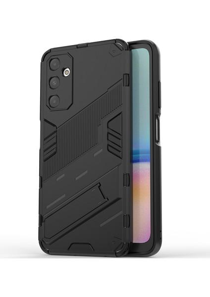 Samsung Galaxy A05S Için Sert Pc Tpu Hibrit Düşme Önleyici Stand Telefon Kılıfı - Siyah (Yurt Dışından)