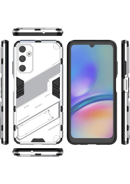 Samsung Galaxy A05S Için Sert Pc Tpu Hibrit Düşme Önleyici Stand Telefon Kılıfı - Beyaz (Yurt Dışından)