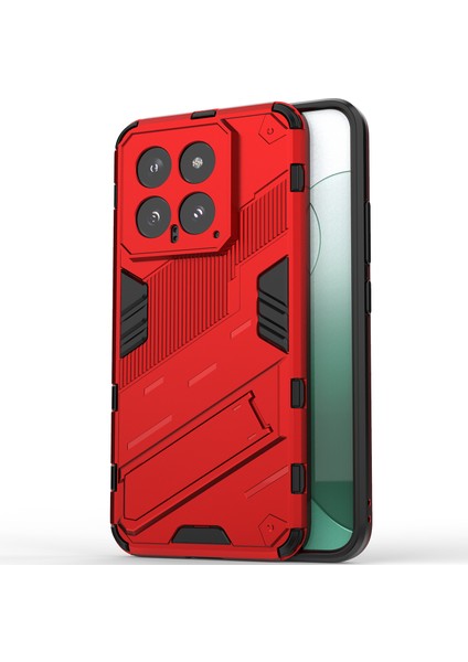 Xiaomi 14 Için Sert Pc Tpu Hibrit Düşme Önleyici Stand Telefon Kılıfı - Kırmızı (Yurt Dışından) modelleri
