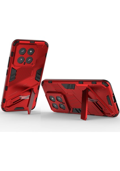 Xiaomi 14 Için Sert Pc Tpu Hibrit Düşme Önleyici Stand Telefon Kılıfı - Kırmızı (Yurt Dışından) fırsatları