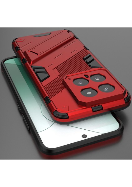 Xiaomi 14 Için Sert Pc Tpu Hibrit Düşme Önleyici Stand Telefon Kılıfı - Kırmızı (Yurt Dışından) indirimleri