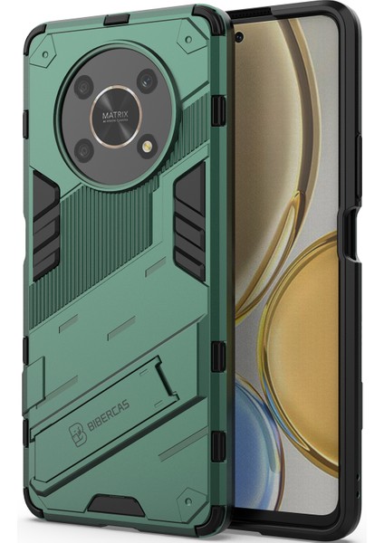 Honor X9 /honor X30/MAGIC4 Lite/honor X40 Gt Için Sert Pc Tpu Hibrit Düşme Önleyici Stand Telefon Kılıfı - Yeşil (Yurt Dışından) modelleri