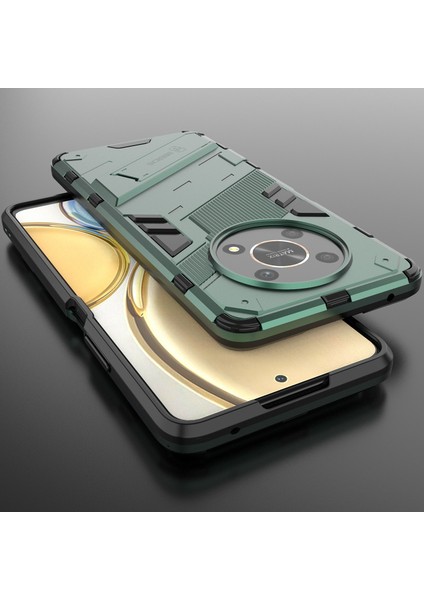 Honor X9 /honor X30/MAGIC4 Lite/honor X40 Gt Için Sert Pc Tpu Hibrit Düşme Önleyici Stand Telefon Kılıfı - Yeşil (Yurt Dışından) indirimleri