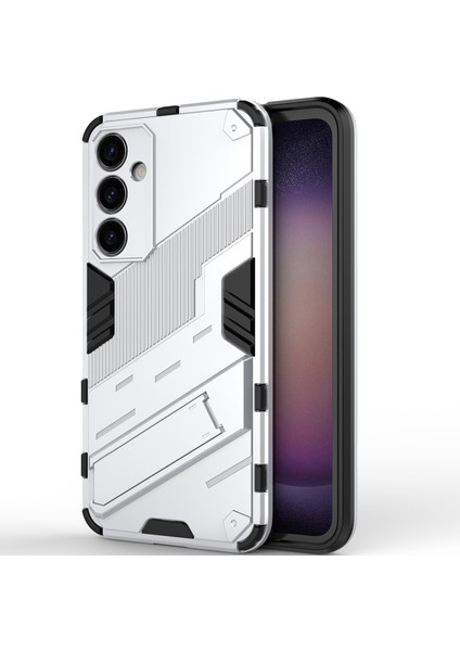 Samsung Galaxy S23 Fe Için Sert Pc Tpu Hibrit Düşme Önleyici Stand Telefon Kılıfı - Beyaz (Yurt Dışından) modelleri