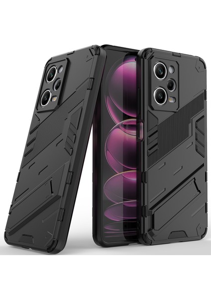 Xiaomi Poco X5 Pro /redmi Note 12 Pro 5g Için Sert Pc Tpu Hibrit Düşme Önleyici Stand Telefon Kılıfı - Siyah (Yurt Dışından)