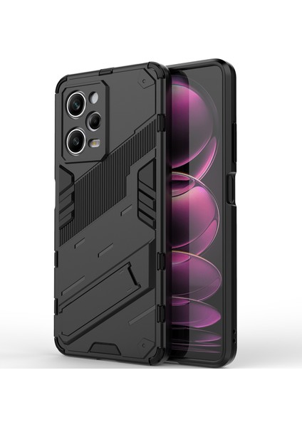 Xiaomi Poco X5 Pro /redmi Note 12 Pro 5g Için Sert Pc Tpu Hibrit Düşme Önleyici Stand Telefon Kılıfı - Siyah (Yurt Dışından) modelleri
