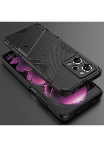 Xiaomi Poco X5 Pro /redmi Note 12 Pro 5g Için Sert Pc Tpu Hibrit Düşme Önleyici Stand Telefon Kılıfı - Siyah (Yurt Dışından) indirimleri