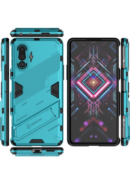 Xiaomi Poco F3 Gt /redmi K40 Gaming Için Sert Pc Tpu Hibrit Düşme Önleyici Stand Telefon Kılıfı - Mavi (Yurt Dışından) fiyatları