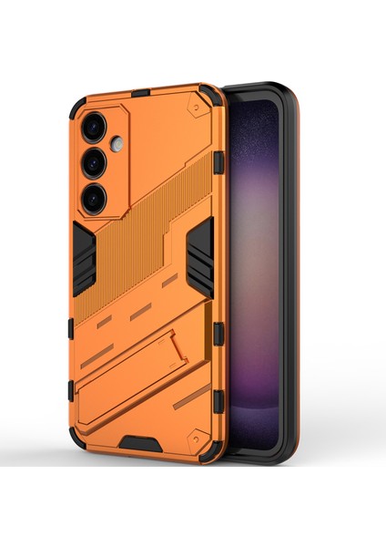 Samsung Galaxy S23 Fe Için Sert Pc Tpu Hibrit Düşme Önleyici Stand Telefon Kılıfı - Turuncu (Yurt Dışından) modelleri